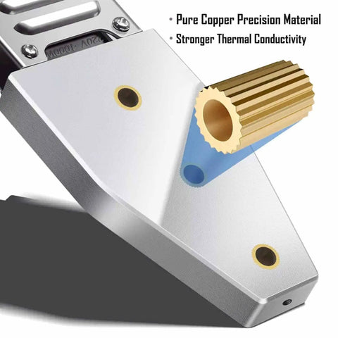 Close-up of IPS Standard Pipe Fusion Welder for US 110V 1000W hot melt tool with digital temperature control and copper material.