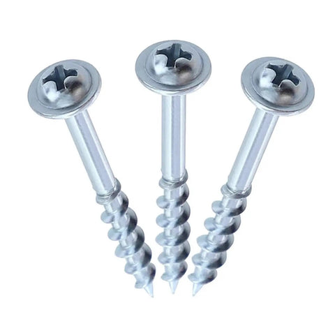 Pocket Hole Screws Self Tapping Galvanized Coated Drive Screws For Pocket Hole Jig System 63mm 100 Pack Durable Carbon Steel