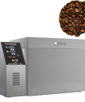 Heavy Duty Electric Coffee Bean And Nut Roaster With Digital Timer Stainless Steel Drum Dryer Machine For Roasting Walnuts Sunflower Seeds 4000G, side view.
