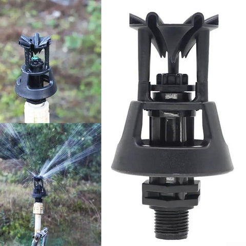 Rotary Oscillating Irrigation Sprinkler Nozzle For Farm Crops Adjustable Spray Radius 6 To 9 Meters Low Pressure Compatible Water Flow 800 To 1300 LPH For Even Coverage Across Fields And Orchards.