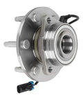 4WD Front Wheel Bearing And Hub Assembly With ABS For Chevy And GMC Trucks And SUVs Including Silverado Sierra Tahoe Suburban Yukon XL Escalade 6 Lug 1 Piece AWD Beefed Up Replacement Part close-up view