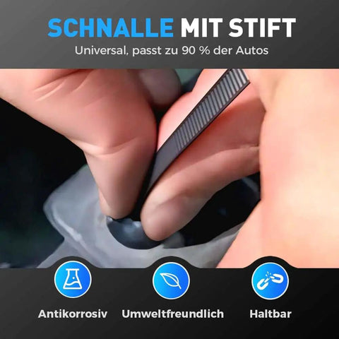 Heavy Duty Universal Cable Tie Buckle With Self Locking Nylon Zip Ties Holder being installed on car surface