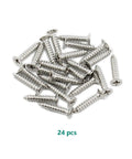24 pcs stainless steel screws for No Fuss Four Pack Heavy Duty Mending Plates Stainless Steel Straight Brackets use.