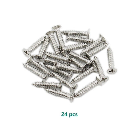 24 pcs stainless steel screws for No Fuss Four Pack Heavy Duty Mending Plates Stainless Steel Straight Brackets use.