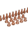 20 Piece Plasma Cutter Tips And Electrodes Set For 375 Xtreme Spectrum Torches ICE-25C ICE-27C ICE-27T, copper consumables.