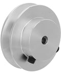Built Tank Tough Aluminum Single Groove V Belt Sheave With Fixed Bore For 6Mm Synchronous Drives, machined aluminum, single groove design.