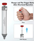 Desoldering Solder Sucker Pump No Clog Vacuum Tool for electronics with one-hand operation and heat resistant desolder wick nozzle.