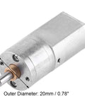 Pro Grade 12 Volt DC Gear Motor with 20mm diameter, full metal gears for high torque use in auto mods and wrenching projects.