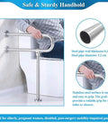 Heavy Duty 24 Inch Stainless Steel Handicap Grab Bars For Bathroom And Shower, No Slip Grip Safety Rails for steady support