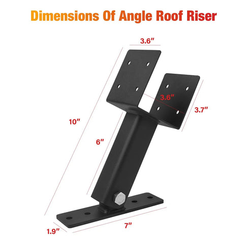 Heavy Duty Roof Riser Bracket Kit For 4x4 And 4x6 Lumber Built Tough Adjustable 0 To 180 Degree Pergola Gazebo Patio Cover Support 3 Pack Rust Resistant Steel Fits 4x4 Posts And Beams