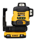 20V Max Laser Level Kit With Cross Line And 3x360 Green Beams, Self Leveling Lines, Compact Design, Side View