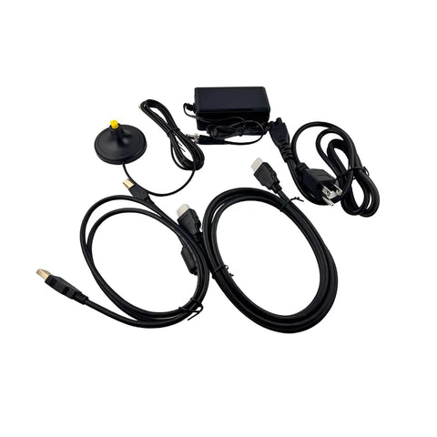 Badass Heavy Duty 4K Cloud Network Media Player For Slick Digital Signage With Dual Ethernet HDMI Links And No Sweat Wireless Control On Large LED Video Walls accessories including cables and power adapter.