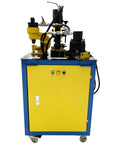 Shop Ready Electric Hydraulic 3 In 1 Angle Iron Processor with compact design and controls for heavy-duty metal work.