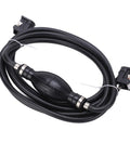 Outboard Boat Fuel Tank Connectors Kit With Lightweight Rubber Hose And Quick Connect Button For Hidea Motors And Other 85HP Class Engines Easy To Use Fuel Transfer Pump Kit For Offshore Tubing And Reliable Fuel Handling featuring black rubber hose and connectors.