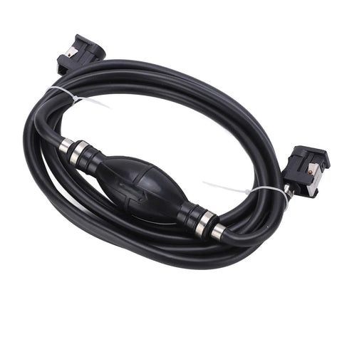 Outboard Boat Fuel Tank Connectors Kit With Lightweight Rubber Hose And Quick Connect Button For Hidea Motors And Other 85HP Class Engines Easy To Use Fuel Transfer Pump Kit For Offshore Tubing And Reliable Fuel Handling featuring black rubber hose and connectors.