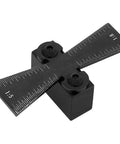 Precision Dovetail Marking Tool For Hand Woodworking And Furniture Crafting Features Dual Ratio Layout Gauges For Softwood And Hardwood Joints To Deliver Hella Precise Marks And Zero Guesswork All Around, showing black metal gauge with 1:5 and 1:8 settings.