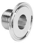 DERNORD sanitary 3/4 in GHT male hose thread to 1.5 in tri-clamp fitting, stainless steel