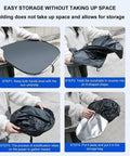 Step-by-step instructions for Foldable Windshield Sun Shade For Tesla Cybertruck 2024 Plus showing easy storage method.