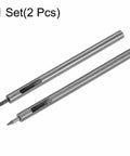 Two Piece Leather Hole Punch Set With 0.5mm And 1mm Hollow Round Punches, Alloy Steel Construction, Durable Cutter For Belts