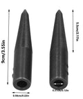 Top Notch Tapered Spindle Adapter Kit Holds Six Pieces For Bench Grinder And Buffer Polish Wheels Featuring Dual Thread Directions Plus Two Quick Grip Wrenches, two tapered steel adapters, 9cm and 5.5cm lengths.