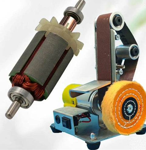 110V 220V Desktop Vertical Mini Electric Belt Sander And Polisher With Pure Copper Motor for polishing and sharpening tools.