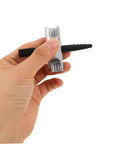 Hand holding Premium Alloy Steel Grease Fitting Installation Tool Kit With Ergonomic Hand Press Zerk Push In Installer For Automotive Tractor Trailer Repair And Universal Hydraulic System Maintenance Mechanics