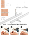 Image showing assembly instructions for Bright White 5 Pack Closet Door Handles 3.75 Inch Center Pulls for Cabinets and Drawers.