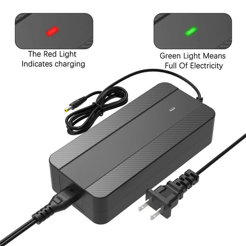 Beefy 48V 13S Lithium Battery Charger For E Bikes And Scooters 54.6V 2A Fast Replacement With 7 Interchangeable Plugs Universal 100 240V Input ETL Certified Safe Power Adapter Compatible With Razor Gotrax Jetson Ninebot Hoverboard