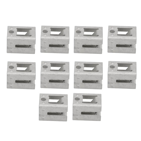 No Sweat Tool Free Solar Mounting Brackets 10 Pack Slick PV Quick Install Fasteners in spring steel with zinc aluminum coating.
