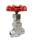Two Pack Heavy Duty Gate Valve One Half Inch NPT Stainless Steel Female To Female Thread Rotary Valve with Hand Wheel