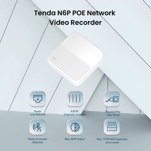 8 Channel PoE NVR System With 4K Recording, H.265 Surveillance Recorder, Built-In PoE Switch, real-time playback shown with features