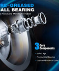 Pre-greased ball bearing components of the Front Or Rear Wheel Hub Bearing Assembly With ABS Go-To OEM-Grade Replacement Direct-Fit