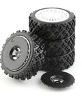 72mm Rubber Tires For One Tenth Scale RC Cars Grippy Beefed Up Wheels That Fit TT01 TT02 XV01 TA06 PTG2 And More Durable