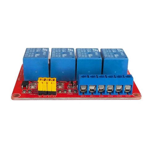 4 Channel 5V Relay Module With Optocoupler Isolation And High And Low Level Trigger Red Board for Arduino Raspberry Pi and DIY Projects