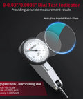 Dial Test Indicator With Magnetic Base For Lathe CNC 3D Printer Table Saw, High Precision 0.03 Inch Range, side view