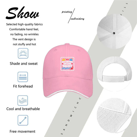 Lightweight Pink Dope Baseball Cap For Men With Breathable Six Panel Design and logo, low profile fit, cotton hat for all day comfort.