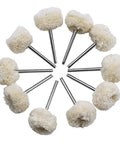 Get Your Polishing Game On With This 10 Piece Cotton Buffing Wheel Kit Perfect For Rotary Tools And Electric Grinders Plus Tight Spots! Soft cotton polishers with metal shanks.