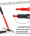 Beefed-Up Adjustable Front And Rear Toe Links And Push Rods Upgrade Set For One Sixteenth Mini E Revo Summit RC Truck, red aluminum
