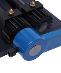 Close-up of the Roller Kit For Metal Sheets Tubing And Pipe With 12 Inch Gear Drive Bench Beader showing gear mechanism and crank.