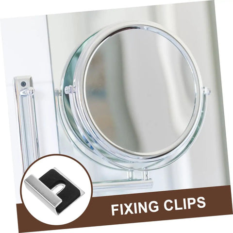 Mirror Clip Hardware Set For Frameless Mirrors And Tile Walls, Metal Wall Bracket Clips, Frameless Mirror Hanging Kit To Level Up Your Home Decor And Greenhouse Setup