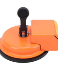 Floor Gap Fixer Tool Pro Grade With 180Lbs Suction Power Portable 4.5 Inch Suction Cup Ergonomic Design in bright orange.