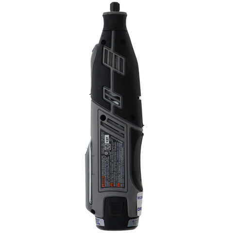 Side view of 12V Max Cordless Rotary Tool Kit With 1.5Ah Battery Pack Renewed, featuring ergonomic grip and compact design.