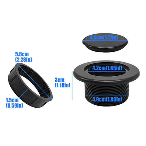 Removable Cap Umbrella Hole Plug For Patio Tables 1.63 Inch Abs Insert With Weatherproof Debris Blocking Seal components
