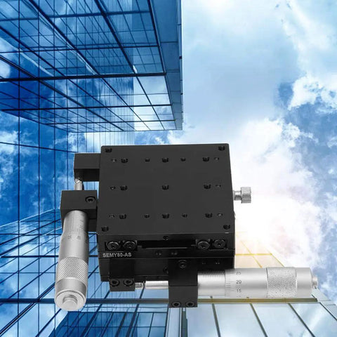XY Linear Stage 80x80x40mm With Pro Grade Micrometer Manual Precision Translation Cross Roller Bearing