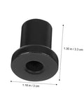 Black Sliding Barn Door Track Spacers Wall Connectors 4 Pack Built Tough Rust Resistant Hardware with dimensions shown