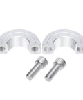 Double Split Clamp On Shaft Collar For 3/4 Inch Shaft, Two Piece Clamping Collar with 1-1/2 Inch OD and 1/2 Inch Thick Aluminum Alloy