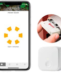 WiFi And Bluetooth Upgrade Kit For First Gen Assure Locks And Levers, Turn Your Lock Into A Smart Lock You Can Control From Anywhere With The Yale Access App, Not Compatible With Yale Assure Lock 2, AYR202-CBA-KIT shown with app interface and components.