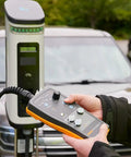 Slick Heavy Duty Type One Electric Vehicle Charging Station Diagnostic Adapter testing AC systems at charging station.