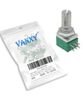 Ten Pack B50K 6 Pin Dual Linear Rotary Seal Potentiometers For Amplifiers And DIY Audio, 15mm Shaft, RK097N Style Variable Resistors