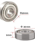 6200Z Shielded Ball Bearing 10mm By 30mm By 9mm Deep Groove Sealed Replacement Part For Bikes Scooters And Industrial Machinery Built Tough Chrome Steel 1 Piece, 10x30x9 mm